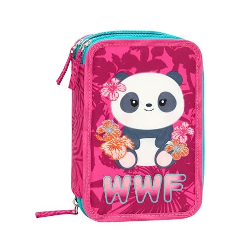 Franco Cosimo Panini WWF Federmäppchen mit 3 Reißverschlüssen, violett, Federmäppchen mit 3 Reißverschlüssen von Franco Cosimo Panini