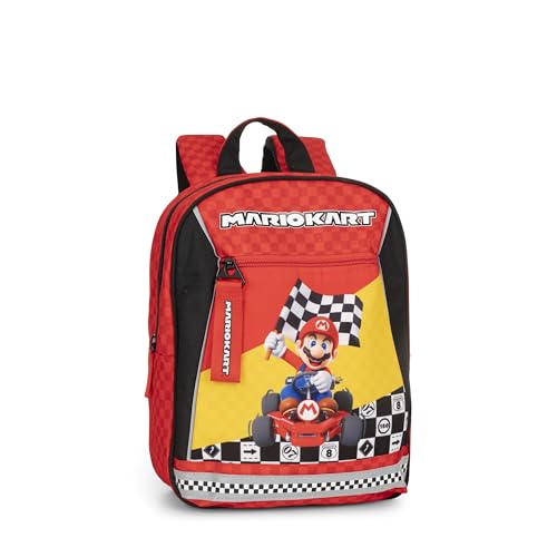 Mario Kart Rucksack für Jungen und Mädchen, offizielles Mario Kart, ideal für Kindergarten und Freizeit, mit gepolsterten Schultergurten, wärmegeformter Rückseite und Boden, mit praktischen von Franco Cosimo Panini