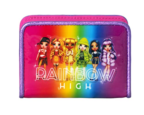 Franco Panini. Rainbow High Geldbörse mit Knopf für Mädchen, 11 x 7,5 cm, Mehrfarbig, Mehrfarbig, Taglia Unica, Casual von Franco Cosimo Panini