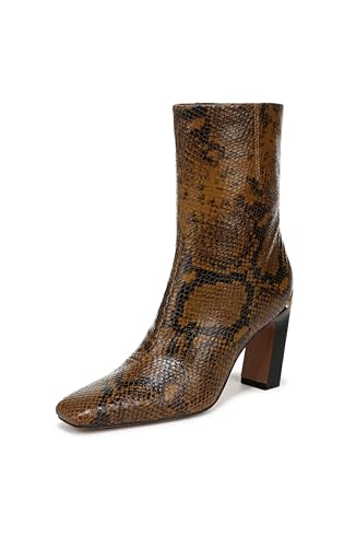 Franco Sarto Damen Briar Snip Toe Heeled Ankle Boot Halblange Stiefel, Woodland Taupe Brown Snake, 39.5 EU von Franco Sarto