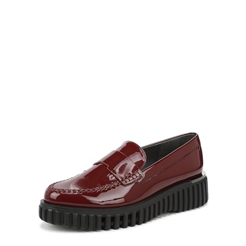 Franco Sarto Damen Flexa Roma Slipper, Dunkelrotes Lack-Kunstleder, 39 EU von Franco Sarto