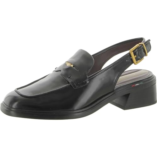 Franco Sarto Damen Größe L Flacher Slipper, glänzend schwarz, 40 EU von Franco Sarto