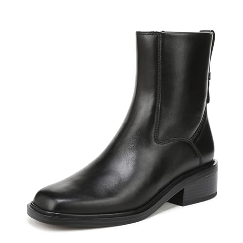 Franco Sarto Damen Gracely Stiefelette, Schwarz Leder, 42 EU Weit von Franco Sarto