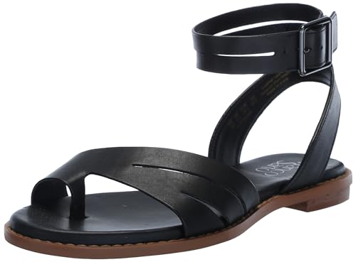 Franco Sarto Damen Greene Ankle Strap Flat Sandalen, Schwarz Leder, 40.5 EU Franco Sarto Damen Greene Ankle Strap Flat Sandalen, Schwarz Leder, 40.5 EU von Franco Sarto