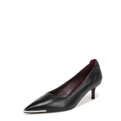 Franco Sarto Damen Kalsi Kitten Heel Pump Pumps, Schwarz Leder, 39.5 EU Weit von Franco Sarto