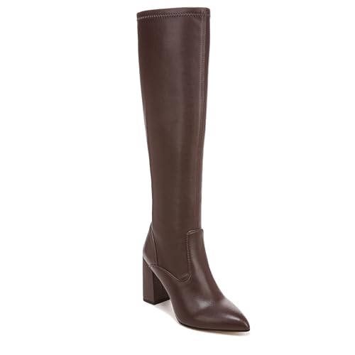 Franco Sarto Damen Katherine Pointed Toe Knee High Boots Kniehohe Stiefel, Dunkelbrauner Stretch, 39 EU Weit von Franco Sarto