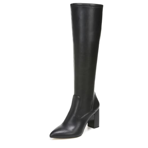 Franco Sarto Damen Katherine Pointed Toe Knee High Boots Kniehohe Stiefel, Schwarz, Stretch, breite Wade, 42.5 EU Weit von Franco Sarto