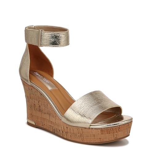 Franco Sarto Damen L-Clemens Cork Keilsandale, metallic-goldfarben, 42.5 EU von Franco Sarto