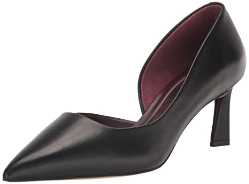 Franco Sarto Damen Tana spitzer Zehenpartie und mittelhohem Absatz Pumps, Schwarz Leder, 37 EU von Franco Sarto