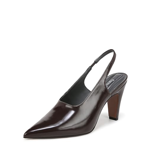 Franco Sarto Damen Sorrento Pointed Toe Slingback Pump Pumps, Castagno Brown Glossy, 36 EU von Franco Sarto