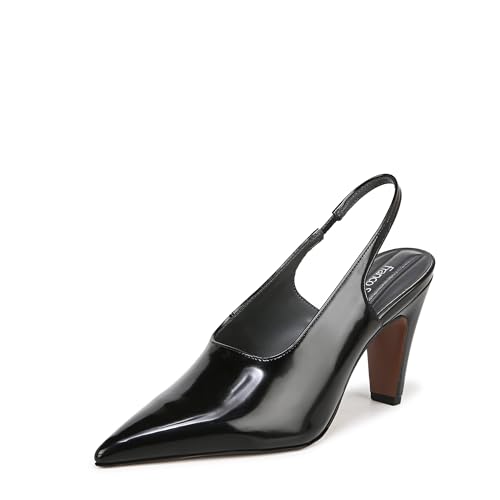 Franco Sarto Damen Sorrento Pointed Toe Slingback Pump Pumps, Schwarz glänzend, 41 EU von Franco Sarto