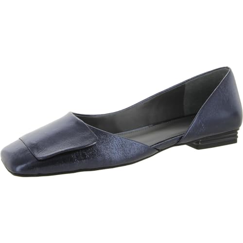 Franco Sarto Damen Tracy Square Toe Flat Ballett, Mitternachtsblaues Leder, 35.5 EU von Franco Sarto