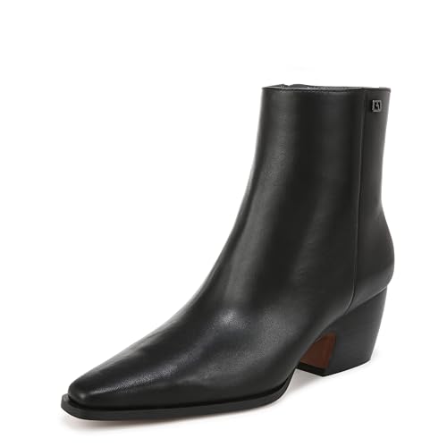 Franco Sarto Damen Vivian Pointed Toe Ankle Boots Stiefelette, Schwarz Leder, 37 EU von Franco Sarto