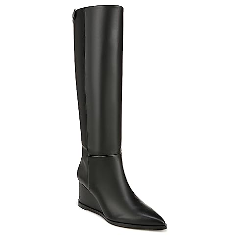 Franco Sarto Estella Damen-Stiefel mit Keilabsatz, Schwarz Leder, 40.5 EU von Franco Sarto