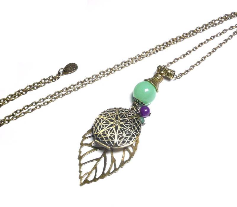 Sprung Halskette Medaillon-Halskette Foto-Porte, Weihnachtsgeschenk von FrancoiseCreations