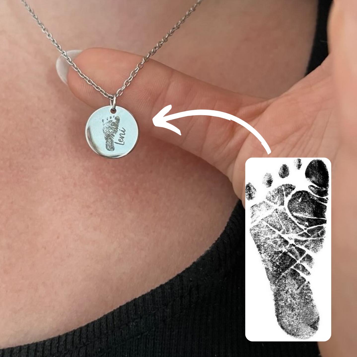 Halskette Mit Personalisierten Fußabdruck ෆ - Baby L Schmuck Kette Personalisierte Halskette Mit Personalisierten Fußabdruck ෆ - Baby L Schmuck Kette Personalisierte von FranitasticHandmade