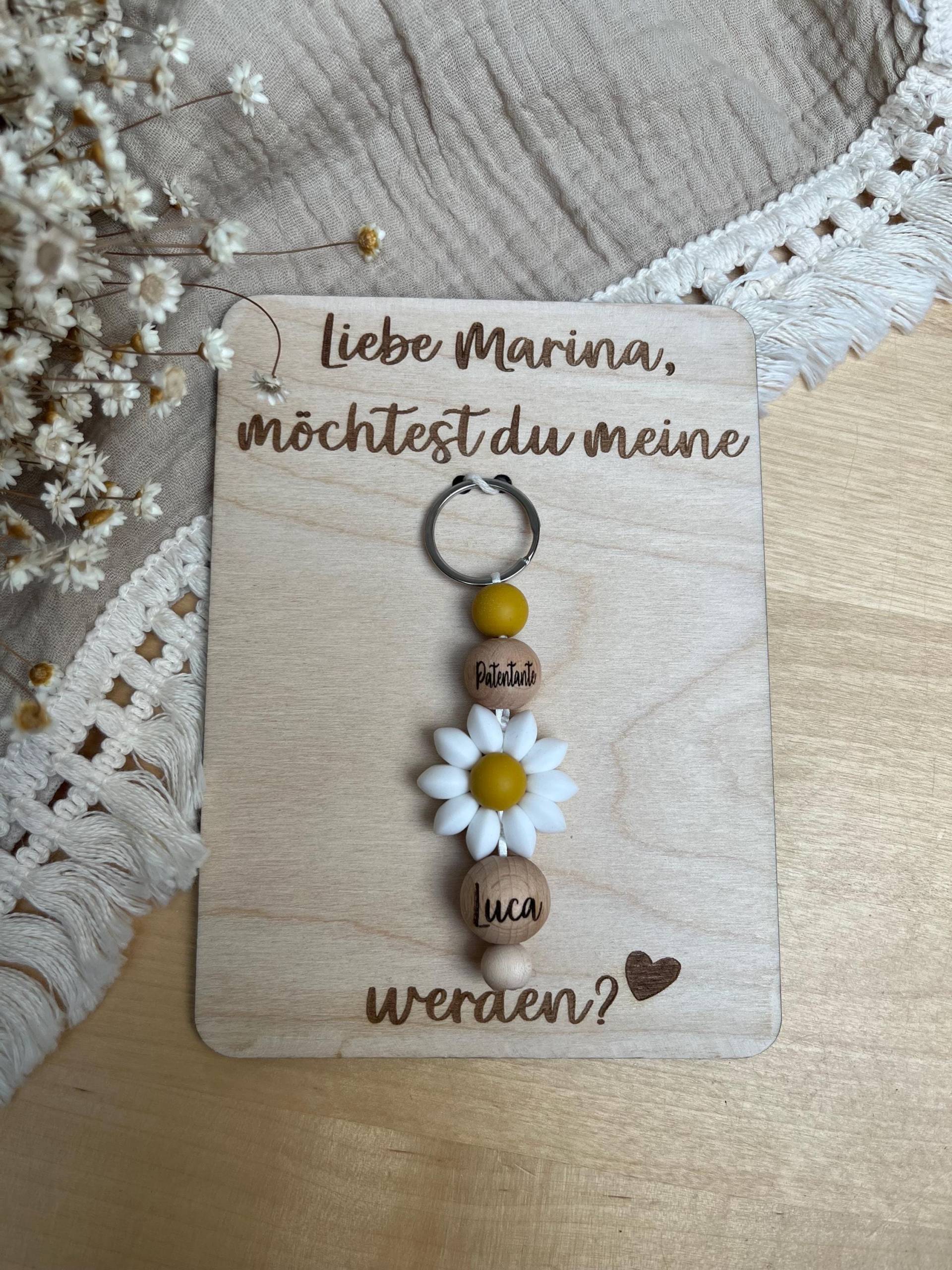 Patentante Frage - Schlüsselanhänger "Willst Du Meine Werden?" Taufpatin L Geschenk Patentante Frage - Schlüsselanhänger "Willst Du Meine Werden?" Taufpatin L Geschenk von FranitasticHandmade