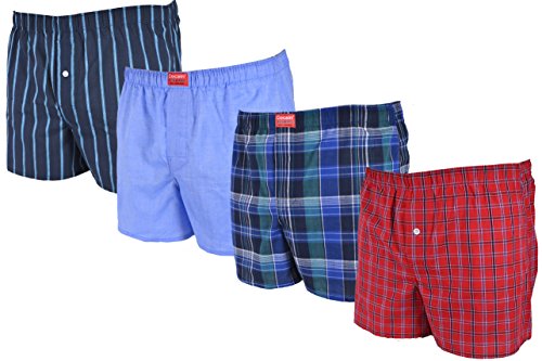 4 Stück Herren Boxershorts Gr. L Boxer-Short Boxer Short Loose fit Gr. Größe Grösse S M L XL XXL Gr. Größe Grösse 38 40 42 44 46 48 50 52 54 56 karoboxer Boxer Junge Männer Mann Unterhose Karierte von Cocain underwear