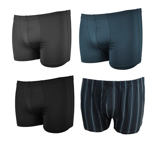 Frank Fields 4 Boxershorts Herren Boxer 6/L- gestreift Uni Mix 22 Männer Unterwäsche Unterhosen Men Retroshorts Boxer Baumwolle S M L XL XXL XXXL von Frank Fields
