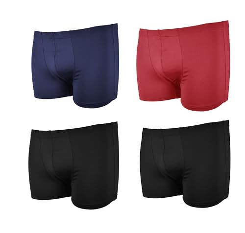 Frank Fields 4 Boxershorts Herren Boxer 9/3XL - Mix aus 2 gestreiften und 2 unifarbigen Boxershorts Mix 15 microfaser Retro Shorts Baumwolle unterwäsche Herren Unterhosen männer Retro von Frank Fields