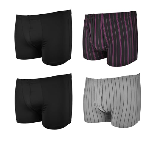 Frank Fields 4 Boxershorts Mikropolyester anschmiegsam atmungsaktiv 7/XL, Mix 37 eng anliegende Retro von Frank Fields