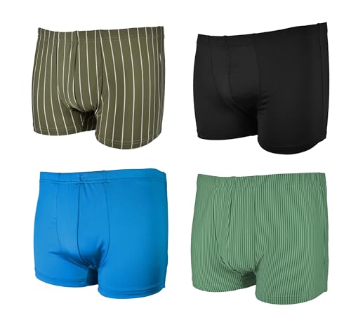 Frank Fields 4 Herren Boxershorts Mikropolyester Baumwolle anschmiegsam atmungsaktiv tolle Farben Gr. XXL, Mix 45 von Frank Fields