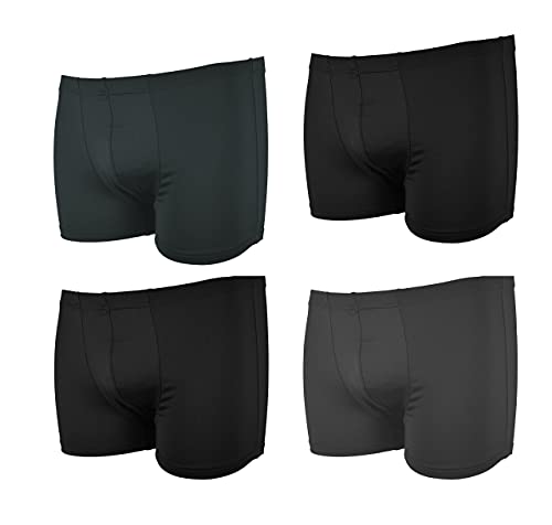 Frank Fields 4 Stück eng anliegende Retro Boxershorts Mikropolyester anschmiegsam atmungsaktiv Gr. 9 (3XL) von Frank Fields