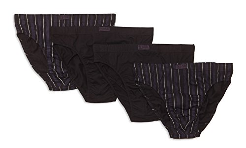 Frank Fields Herren Slips aus Baumwolljersey 4er Pack von Größe 5(M) bis 14(6XL), Farbe:schwarz, Größe:XXL von Frank Fields