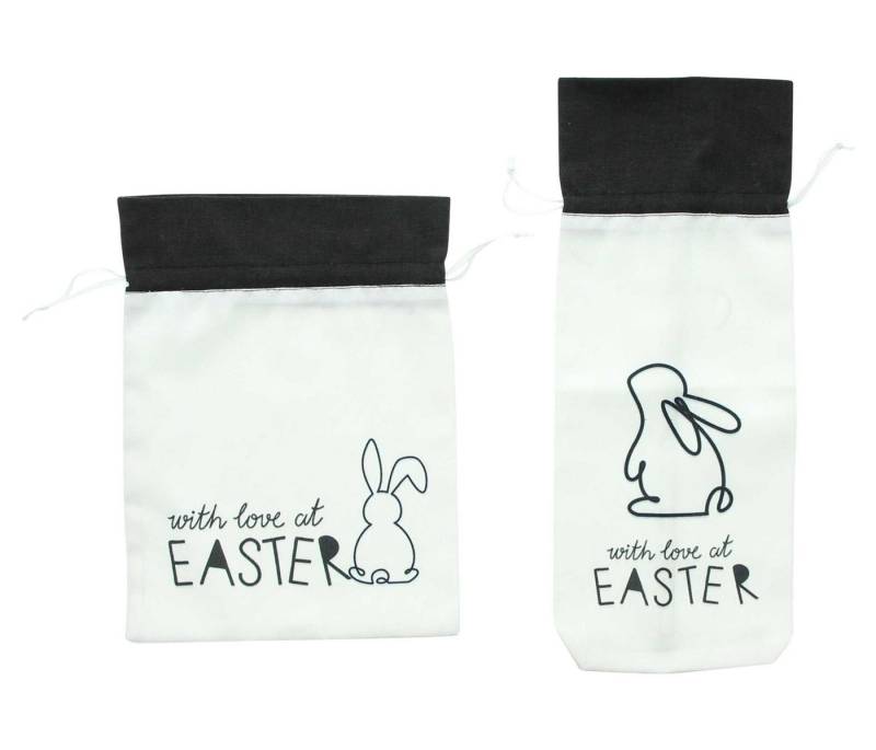 Frank Flechtwaren Tragetasche Geschenkbeutel "Lovely Easter", 2er Set von Frank Flechtwaren