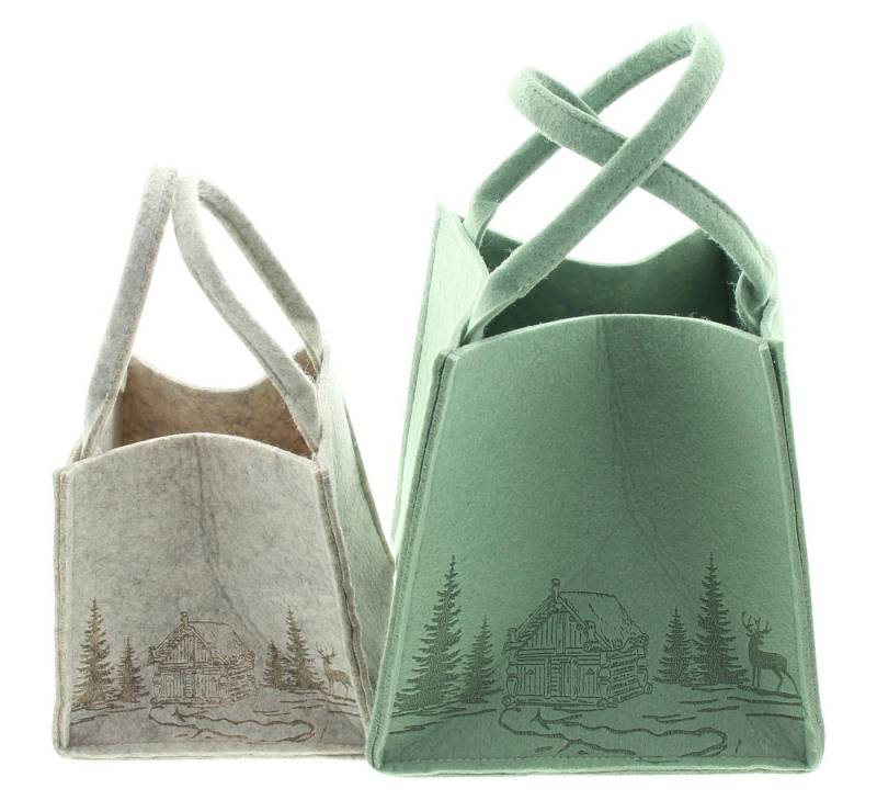 Frank Flechtwaren Tragetasche Tasche "Winterwald", 2er Set von Frank Flechtwaren