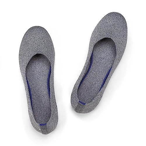 Frank Mully Damen Ballerinas Slip On Knit Kleid Schuhe Pumps Schuhe Runde Zehe, Grau, 37 EU von Frank Mully