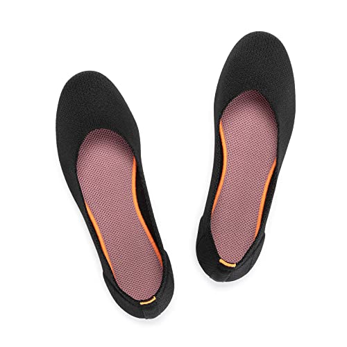 Frank Mully Damen Ballerinas Slip On Knit Kleid Schuhe Pumps Schuhe Runde Zehe, Schwarz, 39.5 EU von Frank Mully