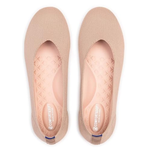 Frank Mully Damen-Ballerinas, breite Ballerinas, Slip-on-Strickschuhe, Bequeme, runde Zehenpartie für Damen, Braun, 39.5 EU Frank Mully Damen-Ballerinas, breite Ballerinas, Slip-on-Strickschuhe, Bequeme, runde Zehenpartie für Damen, Braun, 39.5 EU von Frank Mully