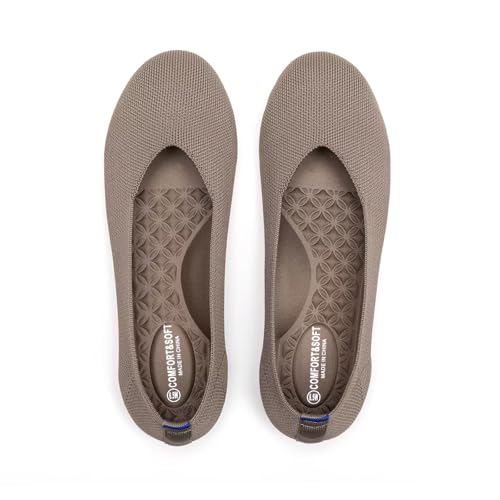 Frank Mully Damen-Ballerinas, breite Ballerinas, Slip-on-Strickschuhe, Bequeme, runde Zehenpartie für Damen, Khaki, 38 EU Frank Mully Damen-Ballerinas, breite Ballerinas, Slip-on-Strickschuhe, Bequeme, runde Zehenpartie für Damen, Khaki, 38 EU von Frank Mully