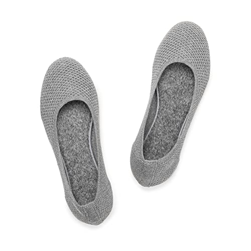 Frank Mully Damen Ballerinas Slip On Knit Kleid Schuhe Pumps Schuhe Runde Zehe, Grau, 42.5 EU von Frank Mully