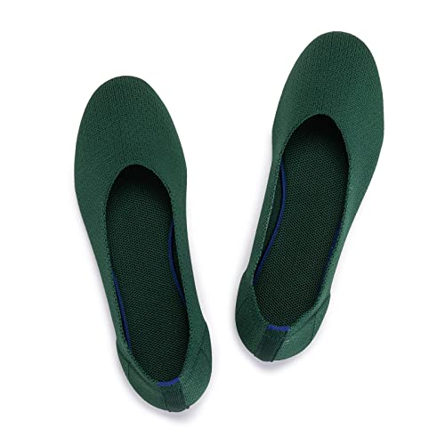 Frank Mully Damen Ballerinas Slip On Knit Kleid Schuhe Pumps Schuhe Runde Zehe, Grün, 40 EU von Frank Mully