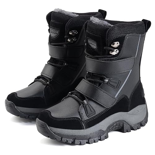 Frank Mully Damen-Winterstiefel, wasserdicht, gefüttert, für den Winter, warme Schneestiefel Schwarz 41 EU von Frank Mully
