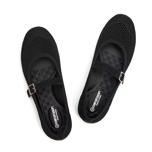 Frank Mully Flache Damen-Ballettschuhe mit runder Zehenpartie, zum Hineinschlüpfen, Bequeme Schuhe, gestrickte Kleidschuhe, lässige, Bequeme Damenschuhe, Schwarz, 40 EU Frank Mully Flache Damen-Ballettschuhe mit runder Zehenpartie, zum Hineinschlüpfen, Bequeme Schuhe, gestrickte Kleidschuhe, lässige, Bequeme Damenschuhe, Schwarz, 40 EU von Frank Mully