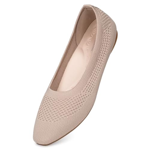 Frank Mully Flache Schuhe mit quadratischer Zehenpartie für Damen, atmungsaktives Netzgewebe, gestrickt, mit Fußgewölbeunterstützung, für Wandern, Reisen und den täglichen Gebrauch, Beige, 37 EU Frank Mully Flache Schuhe mit quadratischer Zehenpartie für Damen, atmungsaktives Netzgewebe, gestrickt, mit Fußgewölbeunterstützung, für Wandern, Reisen und den täglichen Gebrauch, Beige, 37 EU von Frank Mully