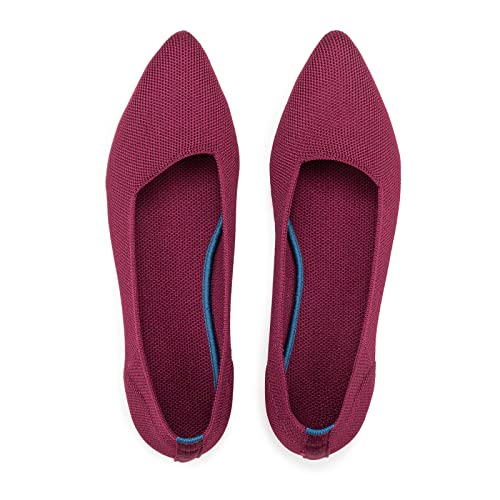 Frank Mully Frauen Spitze Zehe Ballett flach Strickkleid Schuhe Low Wedge Flache Schuhe Komfort Slip On Flats Schuhe für Frau Klassische weiche Schuhe von Frank Mully