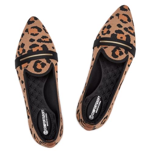 Frank Mully Lässige Loafer für Damen, flache Schlupfschuhe, bequeme Strickschuhe, flache Schuhe, klassisch, spitzer Zehenbereich, für Arbeit, Reisen, 6052leopard B, 40 EU Frank Mully Lässige Loafer für Damen, flache Schlupfschuhe, bequeme Strickschuhe, flache Schuhe, klassisch, spitzer Zehenbereich, für Arbeit, Reisen, 6052leopard B, 40 EU von Frank Mully