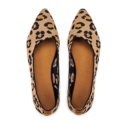 Frank Mully Frauen Spitze Zehe Ballett flach Strickkleid Schuhe Low Wedge Flache Schuhe Komfort Slip On Flats Schuhe für Frau Klassische weiche Schuhe von Frank Mully