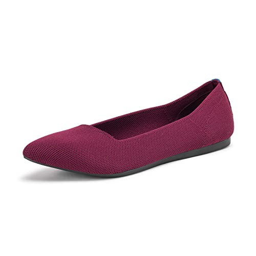 Frank Mully Frauen Spitze Zehe Ballett flach Strickkleid Schuhe Low Wedge Flache Schuhe Komfort Slip On Flats Schuhe für Frau Klassische weiche Schuhe von Frank Mully