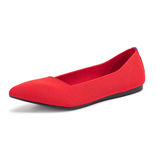 Frank Mully Frauen Spitze Zehe Ballett flach Strickkleid Schuhe Low Wedge Flache Schuhe Komfort Slip On Flats Schuhe für Frau Klassische weiche Schuhe von Frank Mully