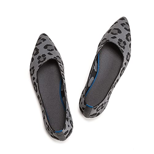 Frank Mully Frauen Spitze Zehe Ballett Flach Strickkleid Schuhe - Low Wedge Komfort Slip On Flats für Frau - Klassische Weiche Schuhe von Frank Mully