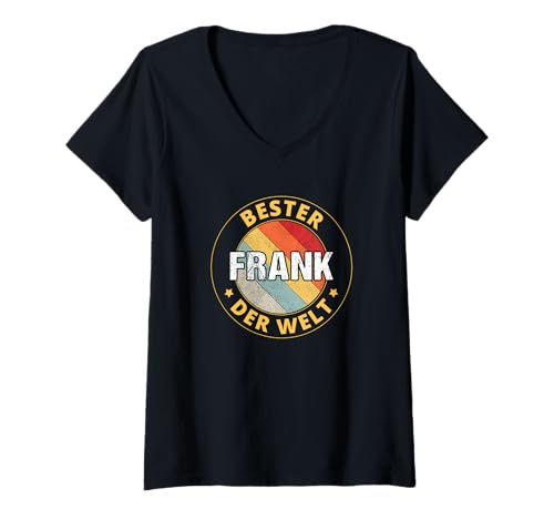 Damen Frank T-Shirt mit V-Ausschnitt Damen Frank T-Shirt mit V-Ausschnitt von Frank Vorname T-Shirts & Geschenke