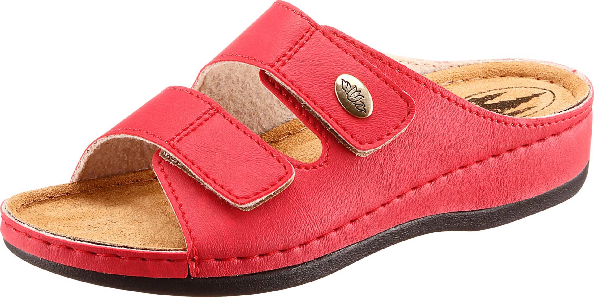 Sieh an! Damen Pantolette rot von Franken Schuhe