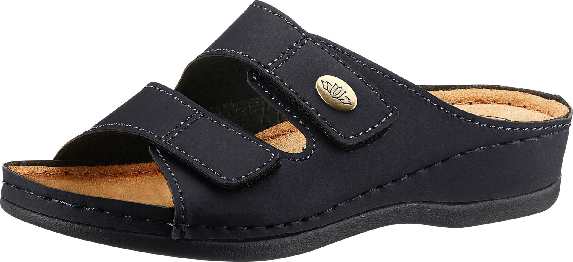 Sieh an! Damen Pantolette schwarz von Franken Schuhe