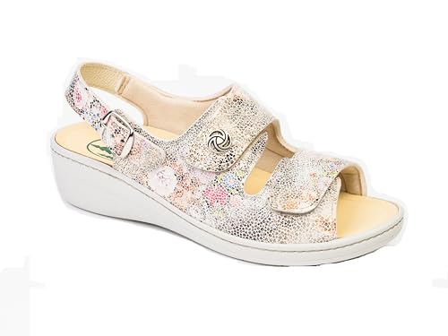 Franken Schuhe Damen Sandale,Weite K,Leder,Wechselfußbett, Hallux Valgus, bella, Größe 40 von Franken Schuhe
