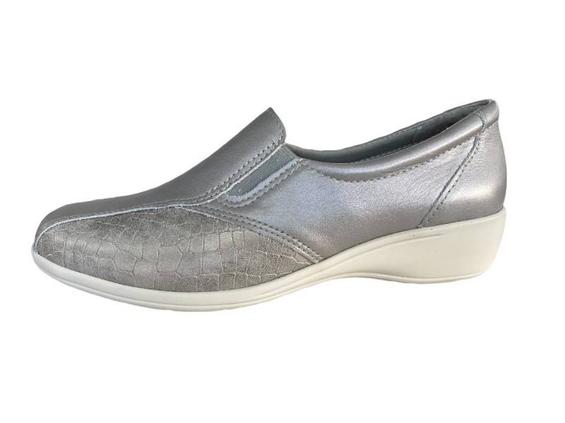 Franken-Schuhe Franken Schuhe Damen Slipper 220-2 silver Slipper von Franken-Schuhe